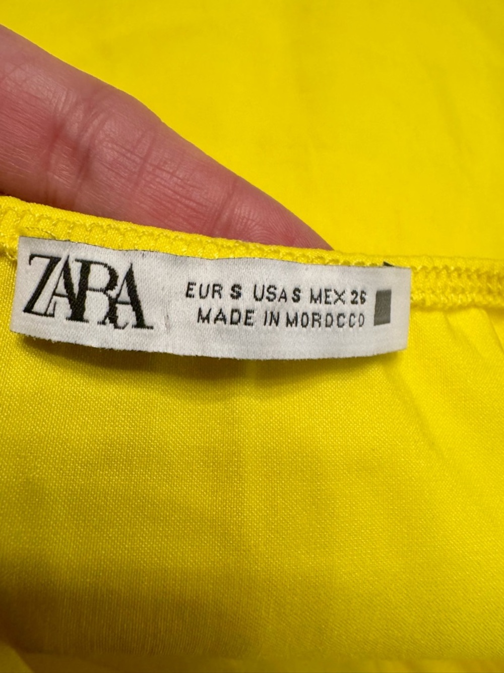 Zara Yellow Bow Front Cross Strap Bodysuit Size S NWOT - Picture 4 of 5